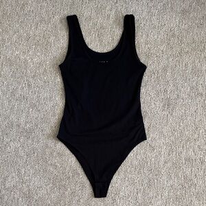 BYLT Basics Black Bodysuit Capsule Wardrobe Casual Sleeveless Mid-weight Size M